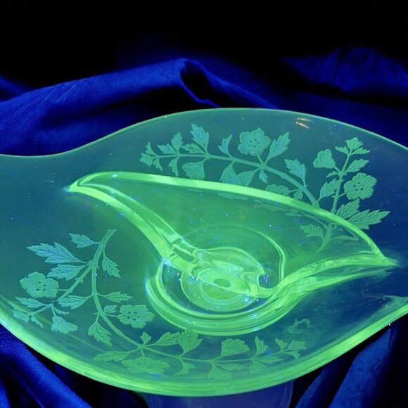 1950 VIKING Dish Pedestal EMPIRE STERLING SILVER Weighted Manganese 365nm UV - Picture 2 of 16